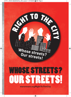 OUR STREETS! - War On Want