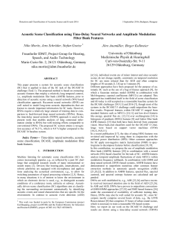 Acoustic Scene Classification using Time