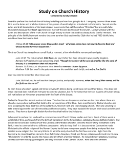 Study on Church History - Deception in the Church