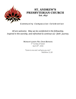 Bulletin 2016_04_24 - St. Andrew`s Presbyterian Church