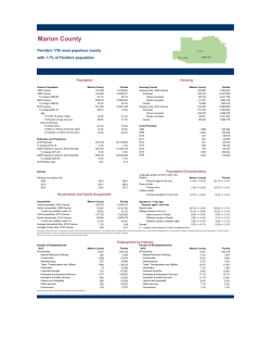 Marion County - Economic and Demographic Research