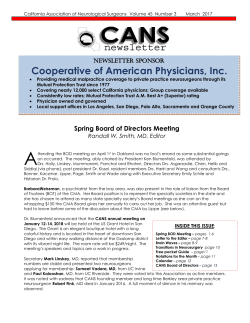 March 2017 - California Association of Neurological Surgeons