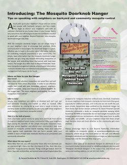 Introducing: The Mosquito Doorknob Hanger