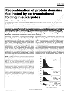 articles Recombination of protein domains facilitated by co
