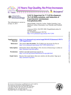 Grb2 Is Important for T Cell Development, Th Cell Differentiation