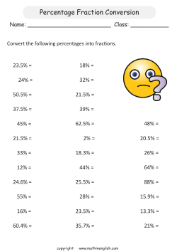 percentage into fractions