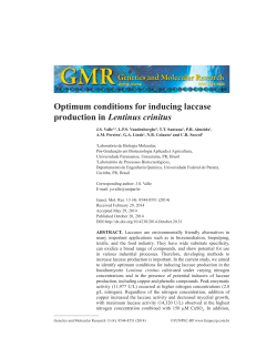 Optimum conditions for inducing laccase production in