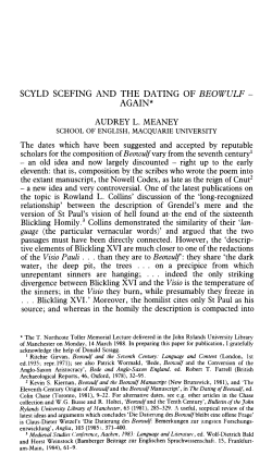 scyld scefing and the dating of beowulf - again