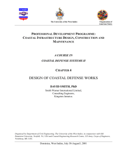 DESIGN OF COASTAL DEFENSE WORKS