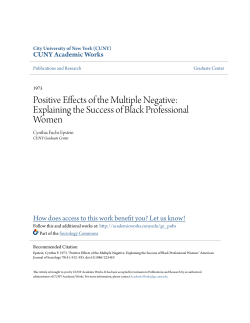 Positive Effects of the Multiple Negative: Explaining the Success of