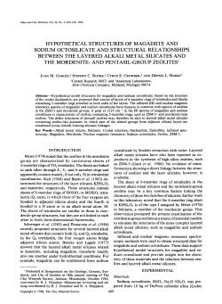 hypothetical structures of magadiite and sodium octosilicate and