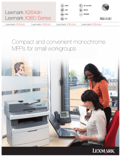 Compact and convenient monochrome MFPs for small workgroups