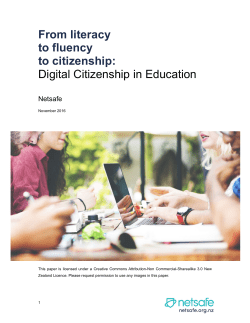 From literacy to fluency to citizenship: Digital Citizenship in