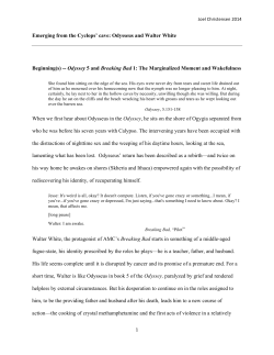 Emerging from the Cyclops` cave: Odysseus and Walter White