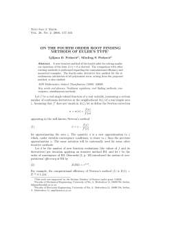 On the fourth order root finding methods of Euler`s type