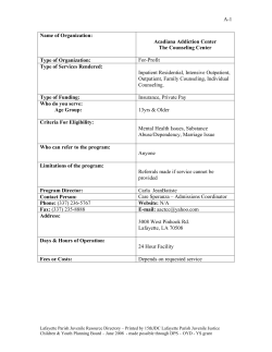 Name of Organization - Lafayette Parish Sheriff`s Office