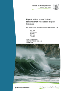 Biogenic habitats on New Zealand`s continental shelf. Part I