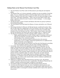 Talking Points on the Missouri Non