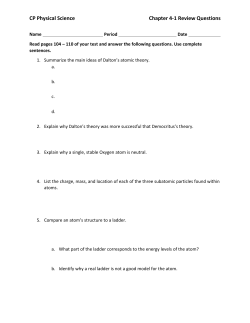 CP Physical Science Chapter 4