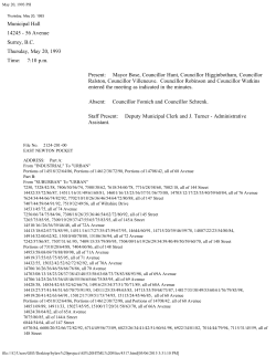 May 20, 1993 PH Minutes, city of surrey, bylaws, council