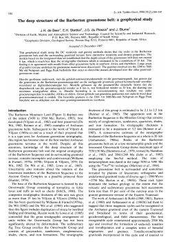 The deep structure of the Barberton greenstone belt: a geophysical