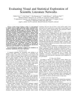 Evaluating Visual and Statistical Exploration of Scientific Literature
