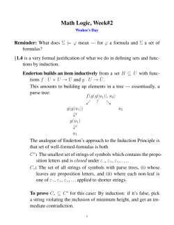 Math Logic, Week#2