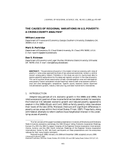 THE CAUSES OF REGIONAL VARIATIONS IN U.S. POVERTY: A