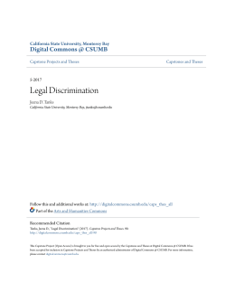 Legal Discrimination - Digital Commons @ CSUMB