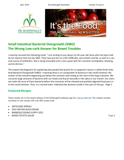 Small Intestinal Bacterial Overgrowth (SIBO) The Wrong Low