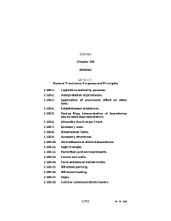 Village Zoning Law - Village of Rhinebeck