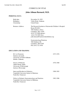 John Allman Barnard, M.D. - Nationwide Children`s Hospital