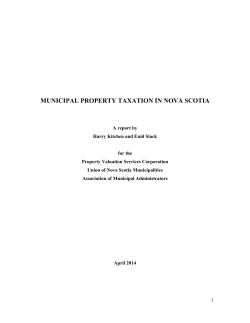 municipal property taxation in nova scotia
