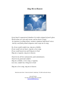 Sing Me to Heaven - Joni and Friends