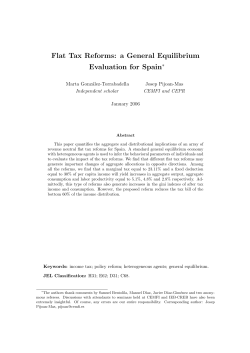 Flat Tax Reforms: a General Equilibrium Evaluation for Spain