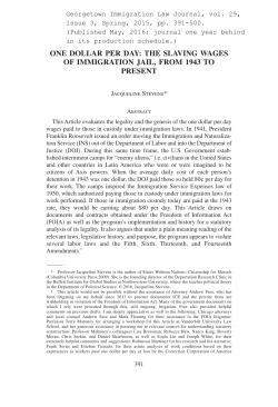 one dollar per day: the slaving wages of immigration jail, from 1943