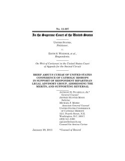 amicus brief - United States Conference of Catholic Bishops