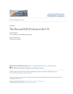 The Rise and Fall of Unions in the US