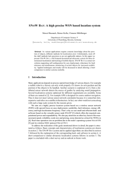 SNOW BAT: A high precise WSN based location