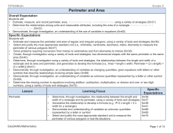 Perimeter and Area