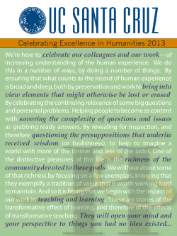 2012-13 Award Program - Humanities Division