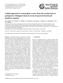 Unified approach to catastrophic events: from the normal state to