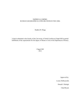 EMPIRICAL EMPIRE: RUSSIAN GEOGRAPHICAL EXPLORATIONS