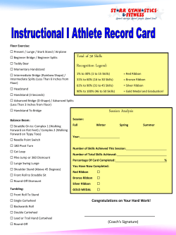 (Classic) Gymnastics 1 Record Card