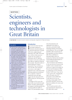 Scientists, engineers and technologists in Great Britain