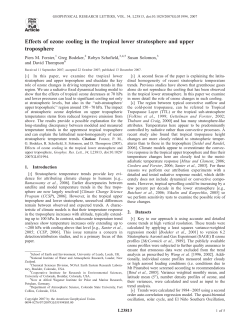 Effects of ozone cooling in the tropical lower stratosphere and upper