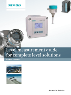 Siemens Level Measurement Guide