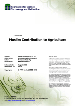 Introduction to Musilm Agriculture
