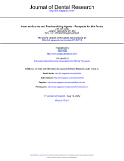 Journal of Dental Research
