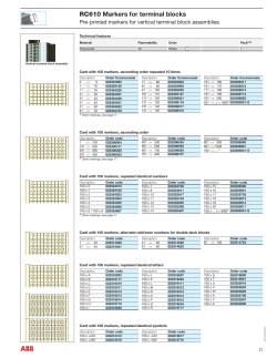 RC610 Markers for terminal blocks